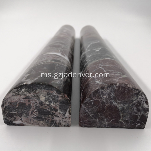 Tingkap hiasan kelereng hitam Marble